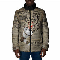 Louder Than Silence African Padded Jacket Civil Rights News Megaphone