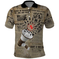 Louder Than Silence African Polo Shirt Civil Rights News Megaphone