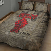Louder Than Silence African Quilt Bed Set Civil Rights News Megaphone
