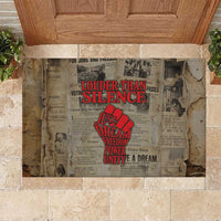 Louder Than Silence African Rubber Doormat Civil Rights News Megaphone