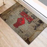 Louder Than Silence African Rubber Doormat Civil Rights News Megaphone