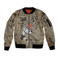 Louder Than Silence African Sleeve Zip Bomber Jacket Civil Rights News Megaphone