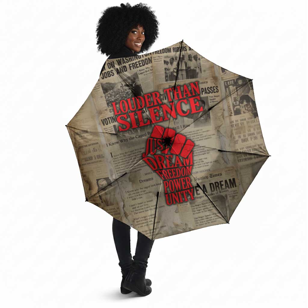 Louder Than Silence African Umbrella Civil Rights News Megaphone