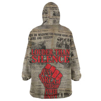 Louder Than Silence African Wearable Blanket Hoodie Civil Rights News Megaphone