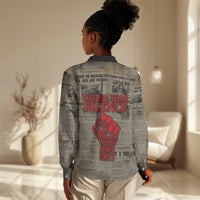 Louder Than Silence African Women Casual Shirt Civil Rights News Megaphone