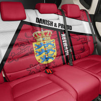 Denmark Back Car Seat Cover Danish Coat of Arms, National Flag, Bold Scandinavian Heritage Design