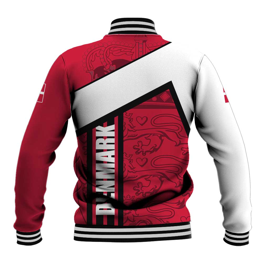 Denmark Baseball Jacket Danish Coat of Arms, National Flag, Bold Scandinavian Heritage Design