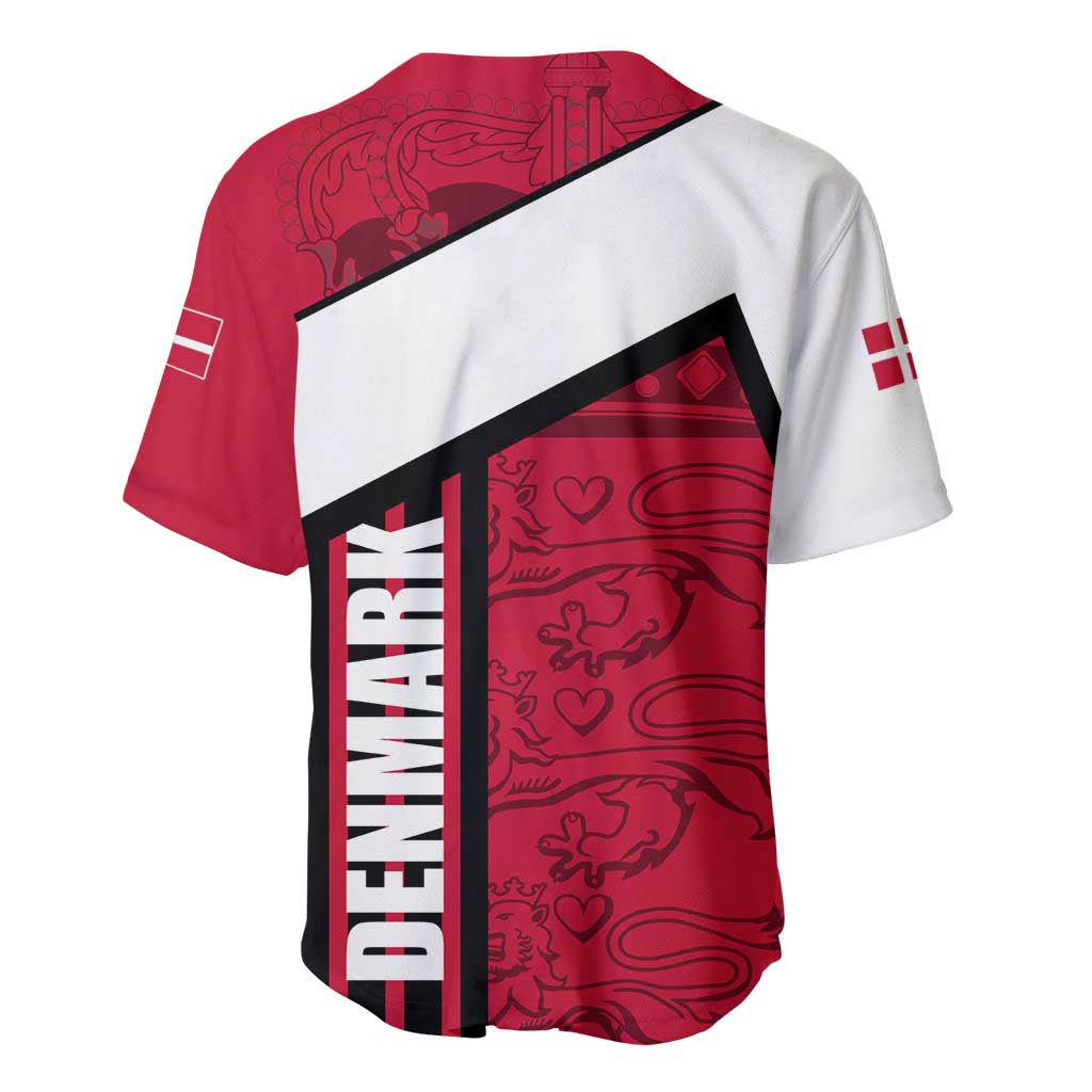 Denmark Baseball Jersey Danish Coat of Arms, National Flag, Bold Scandinavian Heritage Design