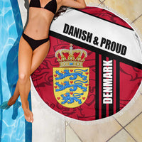 Denmark Beach Blanket Danish Coat of Arms, National Flag, Bold Scandinavian Heritage Design