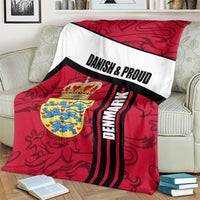 Denmark Blanket Danish Coat of Arms, National Flag, Bold Scandinavian Heritage Design