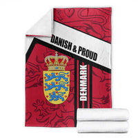 Denmark Blanket Danish Coat of Arms, National Flag, Bold Scandinavian Heritage Design