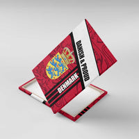 Denmark Canvas Wall Art Danish Coat of Arms, National Flag, Bold Scandinavian Heritage Design