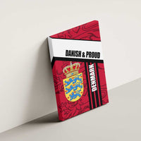 Denmark Canvas Wall Art Danish Coat of Arms, National Flag, Bold Scandinavian Heritage Design