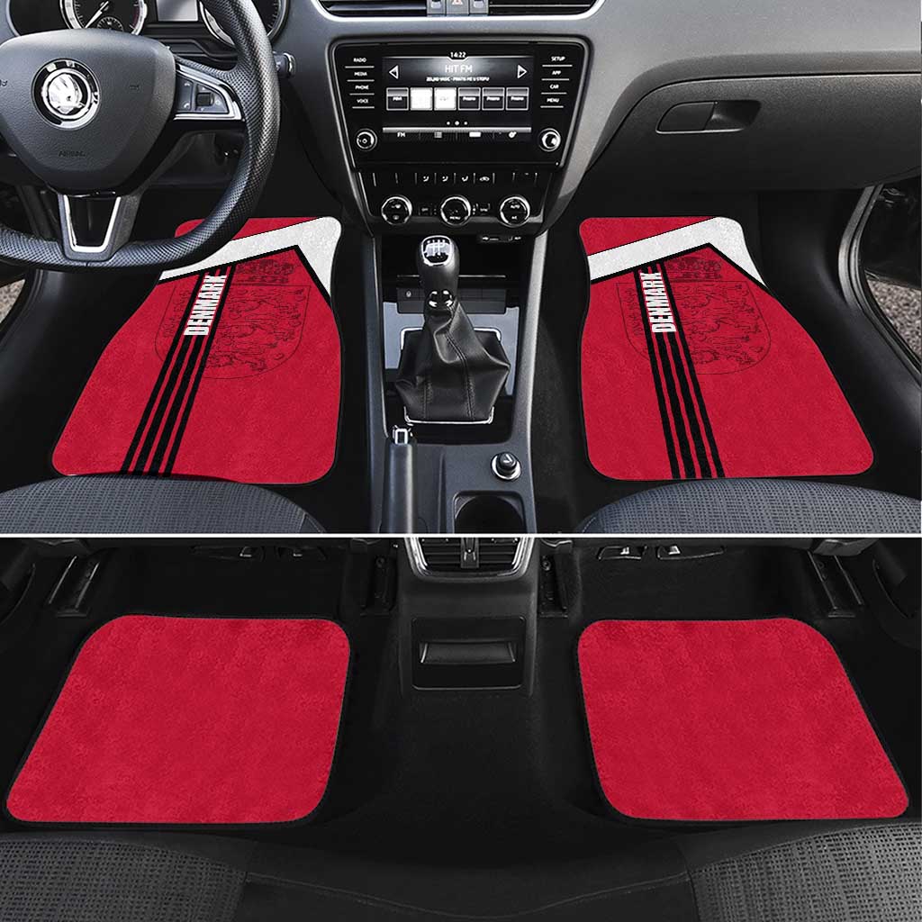 Denmark Car Mats Danish Coat of Arms, National Flag, Bold Scandinavian Heritage Design