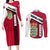 Denmark Couples Matching Long Sleeve Bodycon Dress and Long Sleeve Button Shirt Danish Coat of Arms, National Flag, Bold Scandinavian Heritage Design