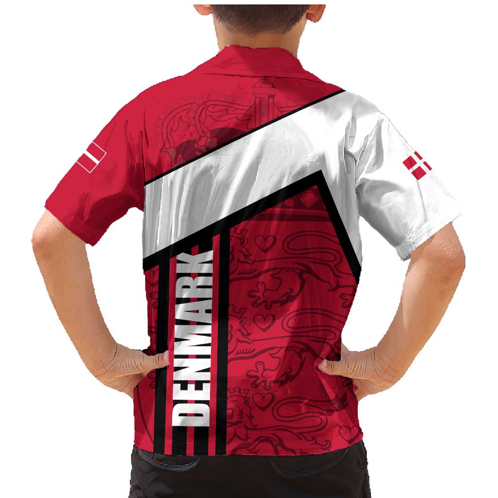 Denmark Family Matching Mermaid Dress and Hawaiian Shirt Danish Coat of Arms, National Flag, Bold Scandinavian Heritage Design