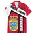 Denmark Family Matching Off The Shoulder Long Sleeve Dress and Hawaiian Shirt Danish Coat of Arms, National Flag, Bold Scandinavian Heritage Design