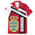 Denmark Family Matching Off Shoulder Maxi Dress and Hawaiian Shirt Danish Coat of Arms, National Flag, Bold Scandinavian Heritage Design