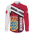 Denmark Family Matching Off Shoulder Maxi Dress and Hawaiian Shirt Danish Coat of Arms, National Flag, Bold Scandinavian Heritage Design