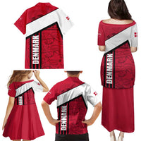 Denmark Family Matching Puletasi and Hawaiian Shirt Danish Coat of Arms, National Flag, Bold Scandinavian Heritage Design