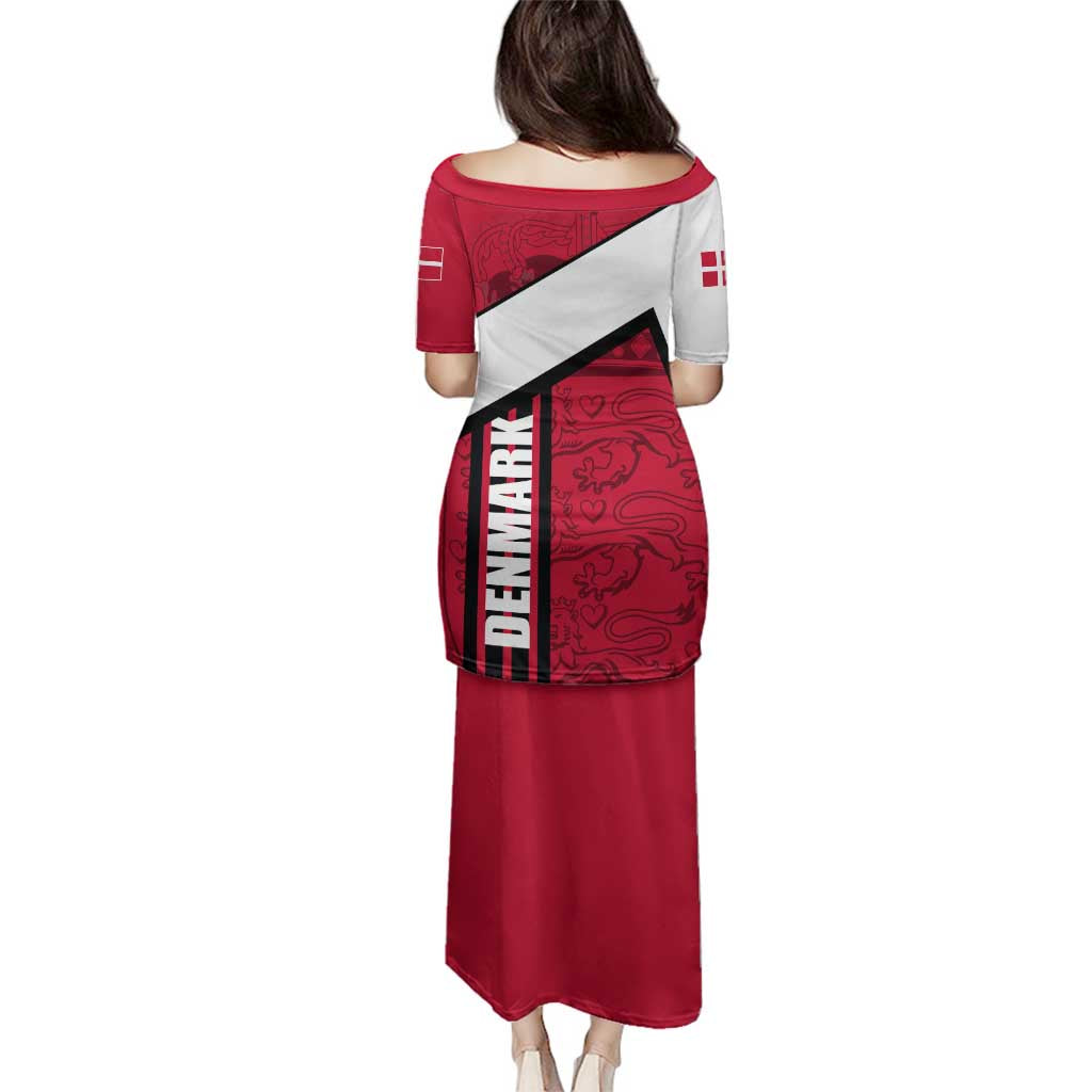 Denmark Family Matching Puletasi and Hawaiian Shirt Danish Coat of Arms, National Flag, Bold Scandinavian Heritage Design