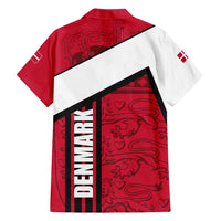 Denmark Family Matching Summer Maxi Dress and Hawaiian Shirt Danish Coat of Arms, National Flag, Bold Scandinavian Heritage Design