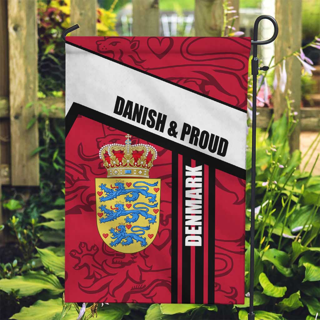Denmark Garden Flag Danish Coat of Arms, National Flag, Bold Scandinavian Heritage Design