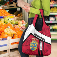 Denmark Grocery Bag Danish Coat of Arms, National Flag, Bold Scandinavian Heritage Design