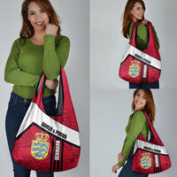 Denmark Grocery Bag Danish Coat of Arms, National Flag, Bold Scandinavian Heritage Design