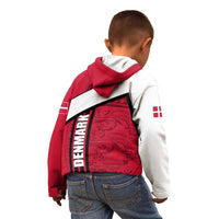 Denmark Kid Hoodie Danish Coat of Arms, National Flag, Bold Scandinavian Heritage Design