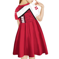 Denmark Kid Short Sleeve Dress Danish Coat of Arms, National Flag, Bold Scandinavian Heritage Design