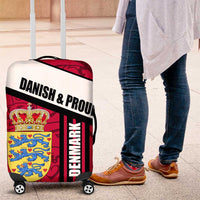 Denmark Luggage Cover Danish Coat of Arms, National Flag, Bold Scandinavian Heritage Design