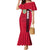 Denmark Mermaid Dress Danish Coat of Arms, National Flag, Bold Scandinavian Heritage Design