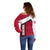 Denmark Off Shoulder Sweater Danish Coat of Arms, National Flag, Bold Scandinavian Heritage Design