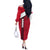 Denmark Off The Shoulder Long Sleeve Dress Danish Coat of Arms, National Flag, Bold Scandinavian Heritage Design