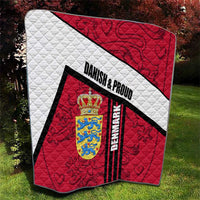 Denmark Quilt Danish Coat of Arms, National Flag, Bold Scandinavian Heritage Design