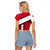 Denmark Raglan Cropped T Shirt Danish Coat of Arms, National Flag, Bold Scandinavian Heritage Design