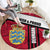 Denmark Round Carpet Danish Coat of Arms, National Flag, Bold Scandinavian Heritage Design