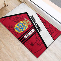 Denmark Rubber Doormat Danish Coat of Arms, National Flag, Bold Scandinavian Heritage Design