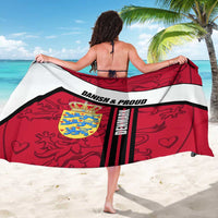 Denmark Sarong Danish Coat of Arms, National Flag, Bold Scandinavian Heritage Design