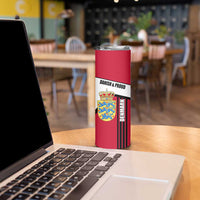 Denmark Skinny Tumbler Danish Coat of Arms, National Flag, Bold Scandinavian Heritage Design