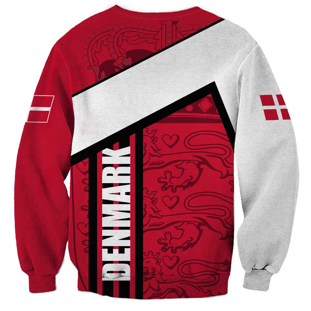 Denmark Sweatshirt Danish Coat of Arms, National Flag, Bold Scandinavian Heritage Design