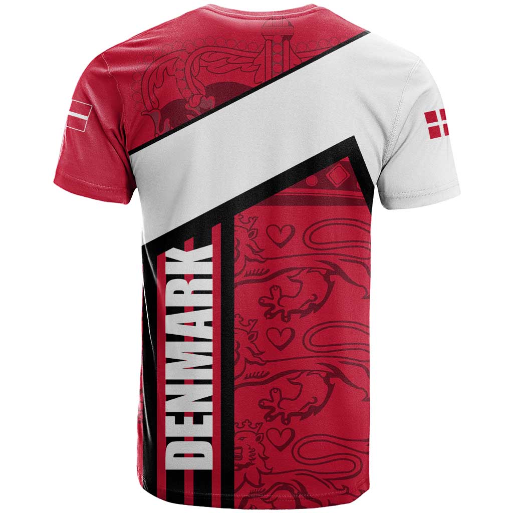 Denmark T Shirt Danish Coat of Arms, National Flag, Bold Scandinavian Heritage Design