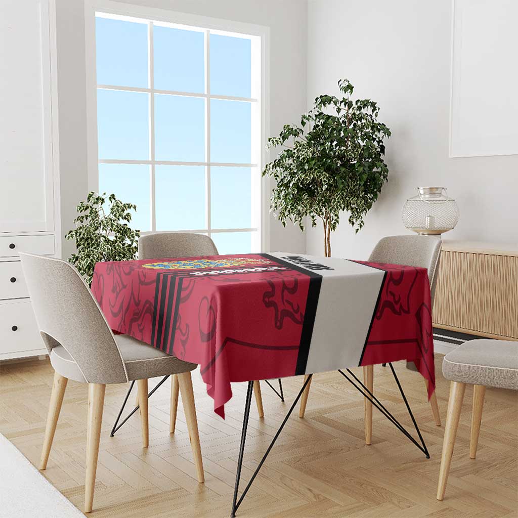 Denmark Tablecloth Danish Coat of Arms, National Flag, Bold Scandinavian Heritage Design