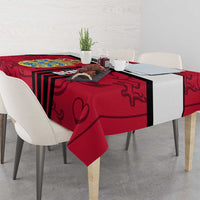 Denmark Tablecloth Danish Coat of Arms, National Flag, Bold Scandinavian Heritage Design