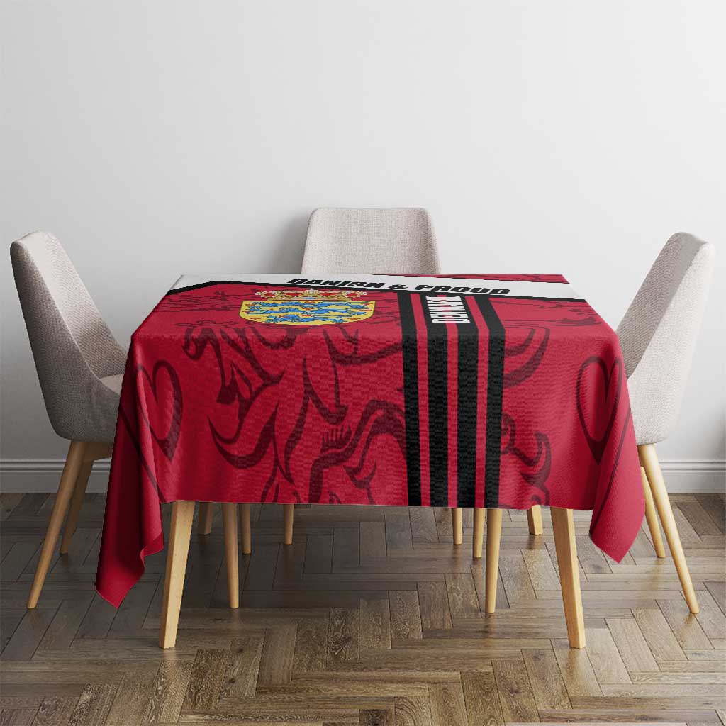 Denmark Tablecloth Danish Coat of Arms, National Flag, Bold Scandinavian Heritage Design