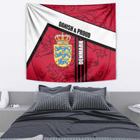 Denmark Tapestry Danish Coat of Arms, National Flag, Bold Scandinavian Heritage Design
