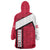 Denmark Wearable Blanket Hoodie Danish Coat of Arms, National Flag, Bold Scandinavian Heritage Design