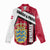 Denmark Women Casual Shirt Danish Coat of Arms, National Flag, Bold Scandinavian Heritage Design