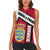 Denmark Women Sleeveless Polo Shirt Danish Coat of Arms, National Flag, Bold Scandinavian Heritage Design